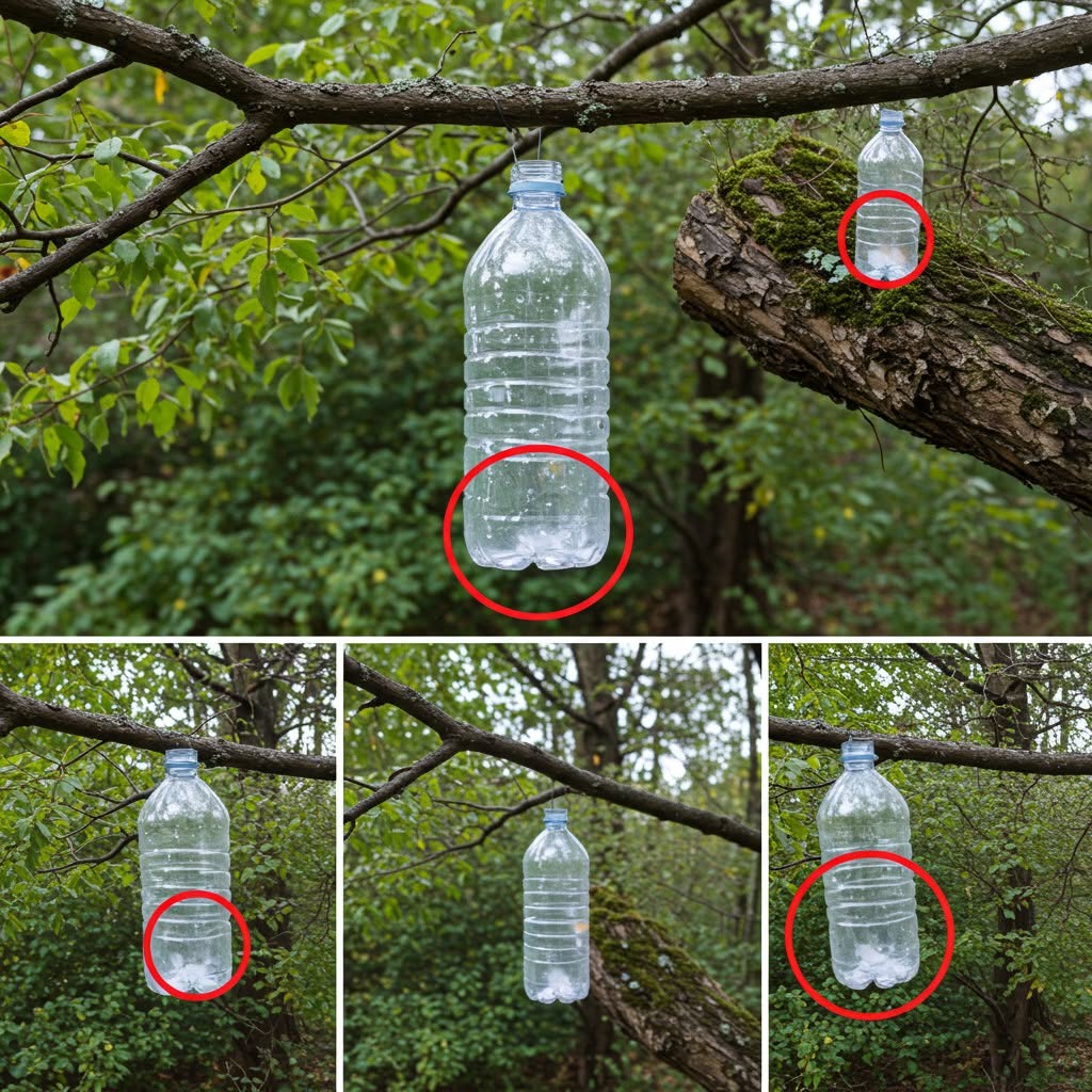 Neočakávaný dôvod na zavesenie plastových fliaš na stromy