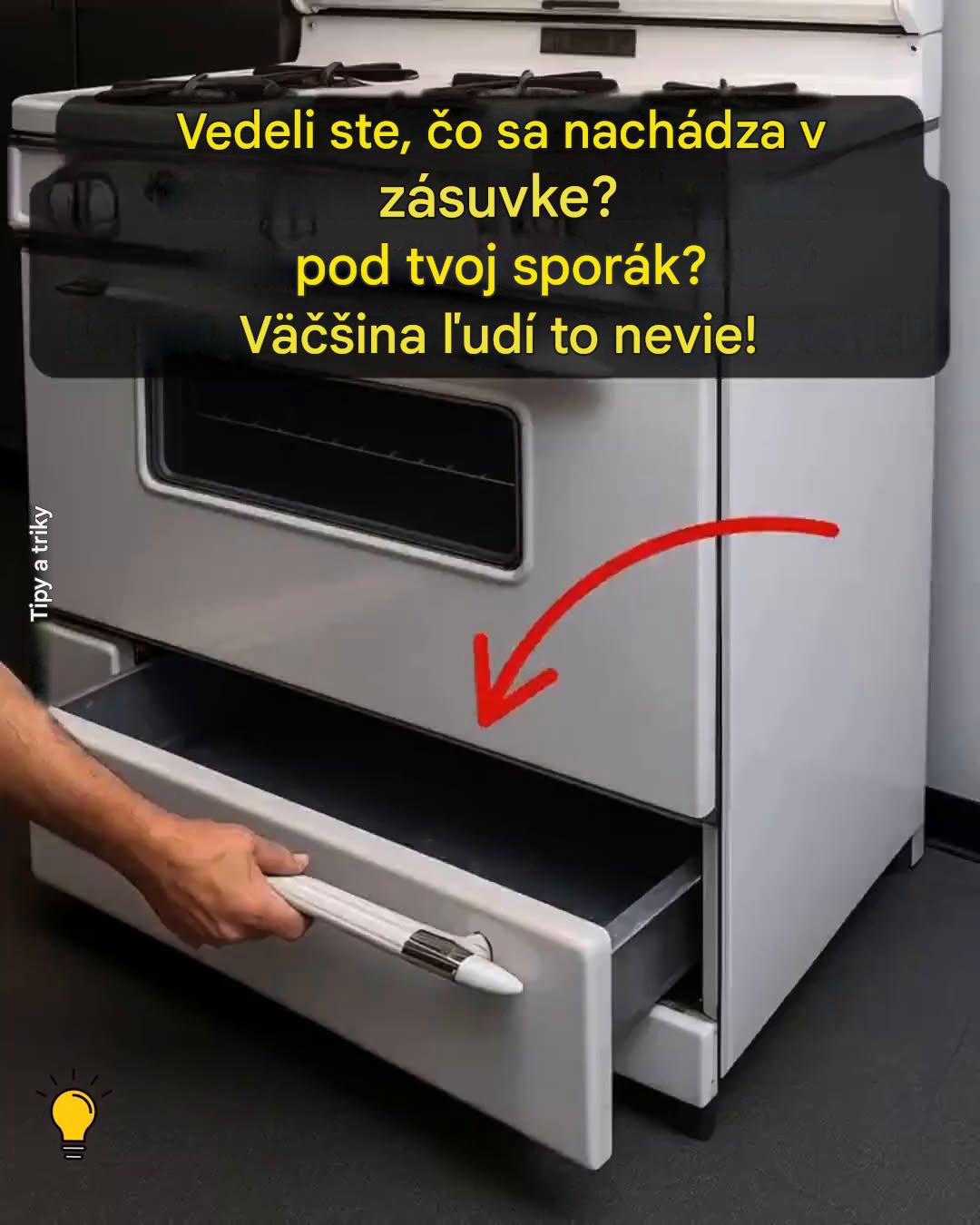 Neočakávaná výhoda priehradky skrytej pod sporákom