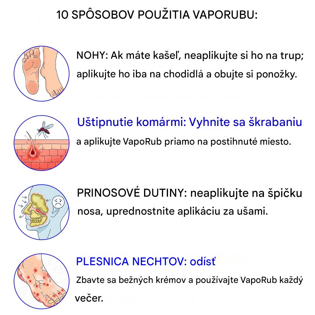 Vicks VapoRub: 10 prekvapivých použití, ktoré presahujú rámec bežného prechladnutia