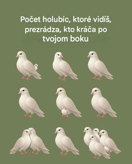 Počet holubíc, ktoré vidíte, prezrádza vašu osobnosť