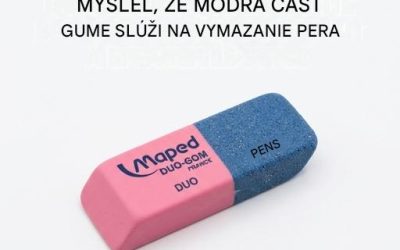 Takže, na čo presne slúži tá modrá časť gumy?