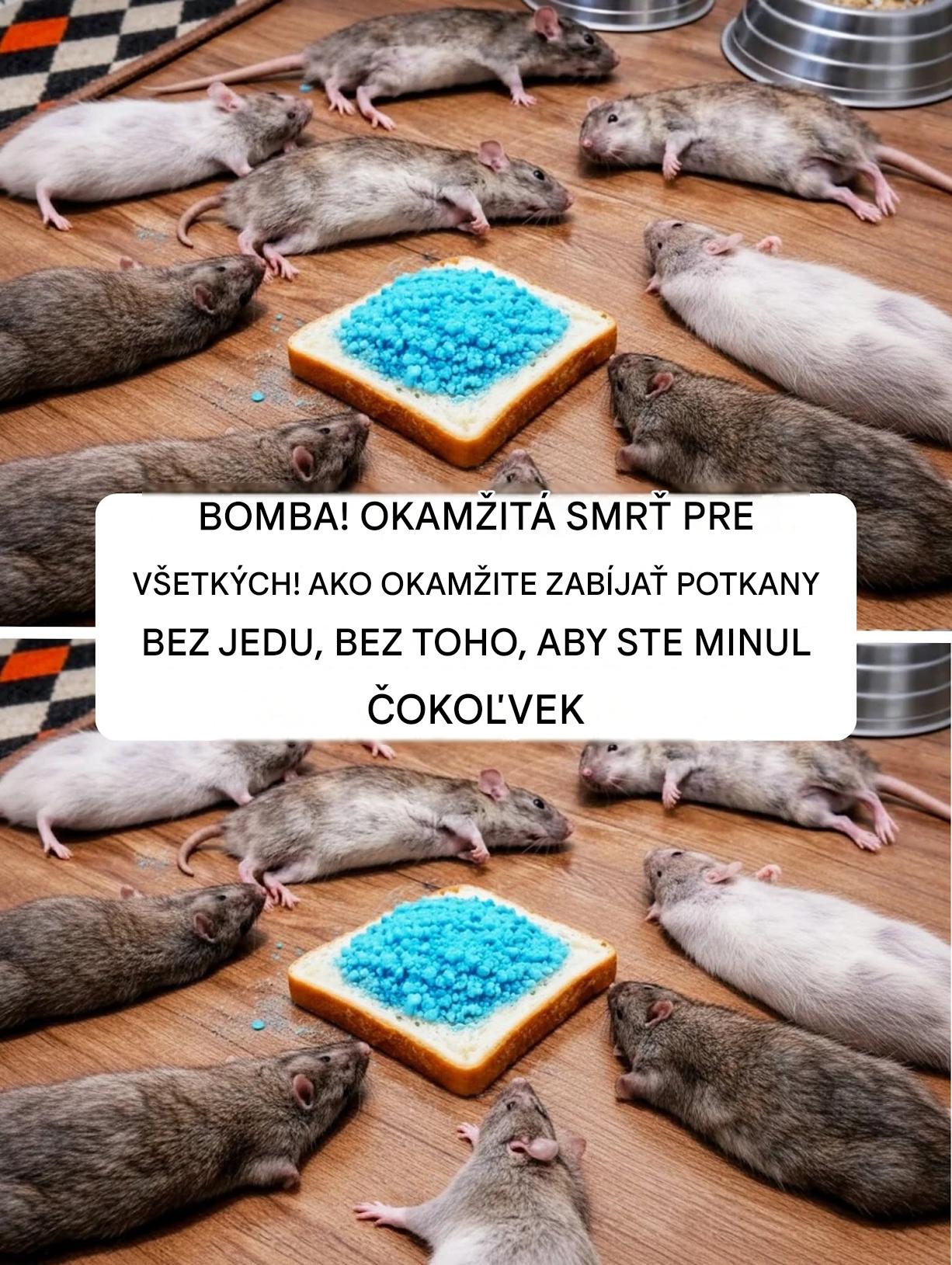 BOMBA! OKAMŽITÁ SMRŤ PRE VŠETKÝCH! AKO OKAMŽITE ZABÍJAŤ POTKANY BEZ JEDU, BEZ TOHO, ABY STE MINUL ČOKOĽVEK