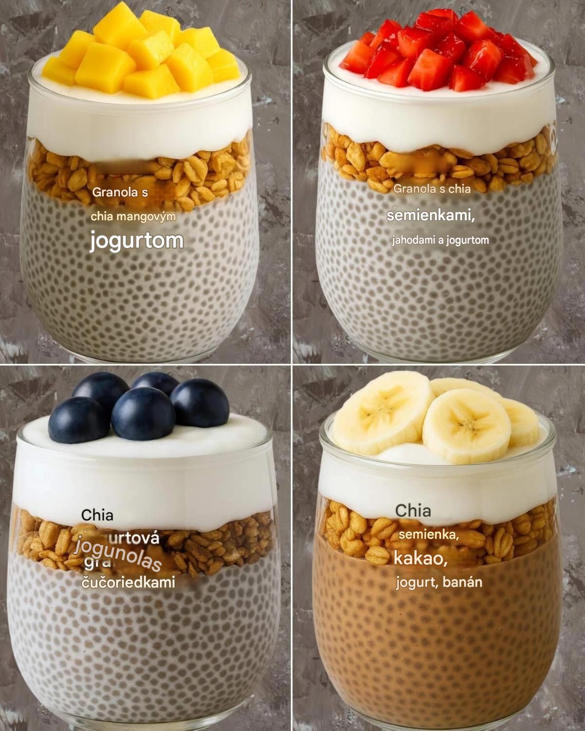 4 zdravé recepty na chia puding: mango, jahody, čučoriedky aj kakao s banánom