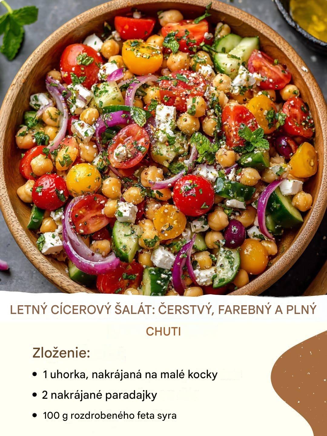 Letný cícerový šalát: svieži, farebný a plný chuti