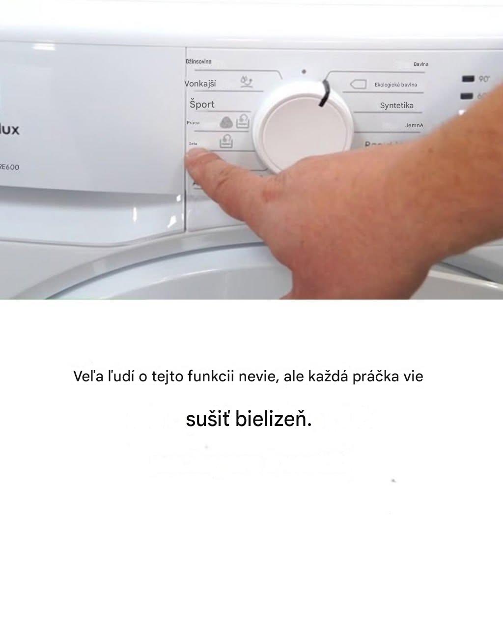 10 z 10 práčok suší, ale len málokto o tejto funkcii vie.