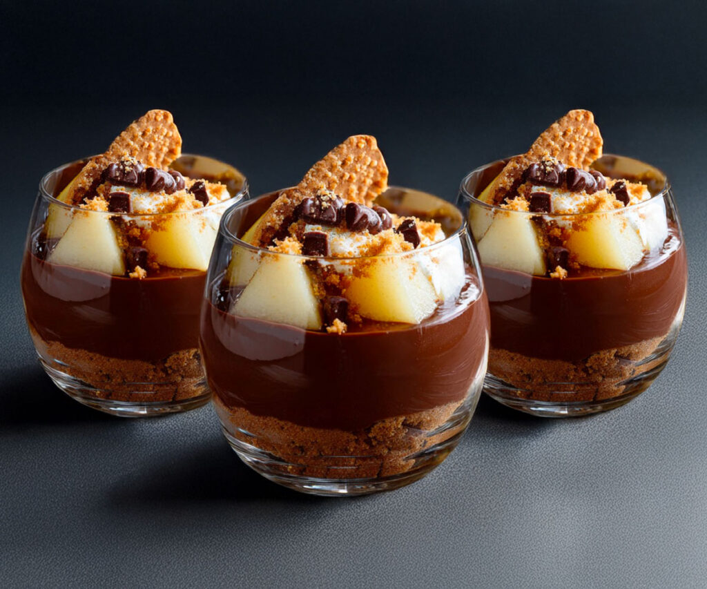🍐 Hruškové, čokoládové a Speculoos verrines: neodolateľný a rýchly dezert!
