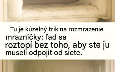 Rozmrazte mrazničku bez jej vypnutia: takto to urobíte rýchlo