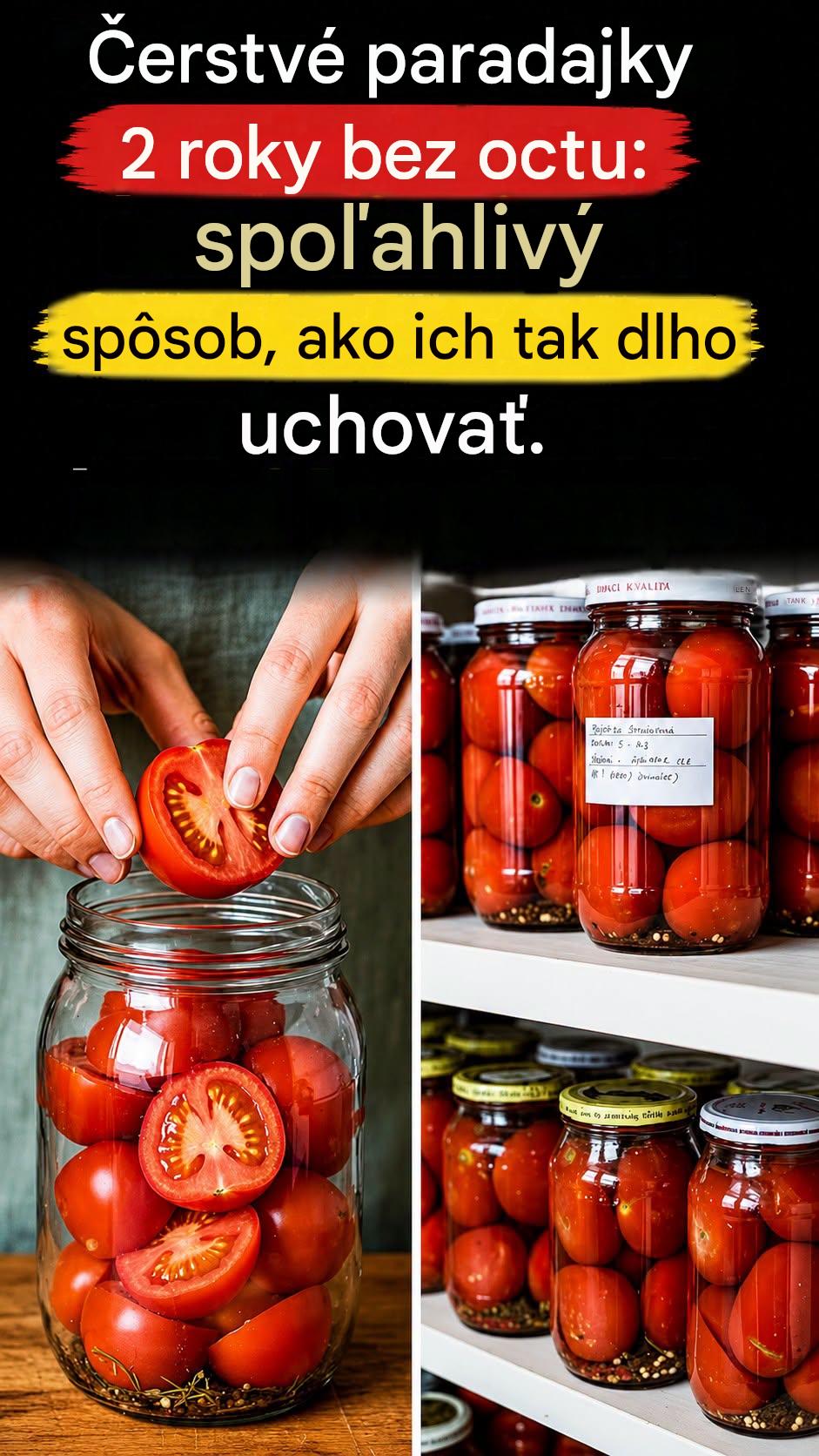 Domáce konzervované paradajky: jednoduchý recept, ako ich udržať čerstvé 2 roky bez octu