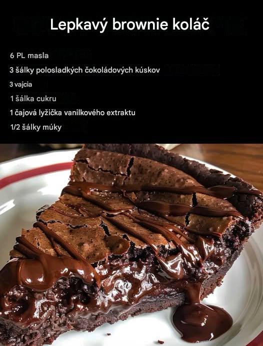 Lepkavý koláč Brownie