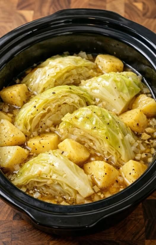 Kapusta a zemiaky zo 4 ingrediencií v pomalom hrnci