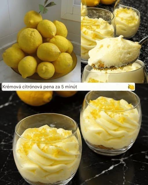 Krémová citrónová pena za 5 minút (bez pečenia)