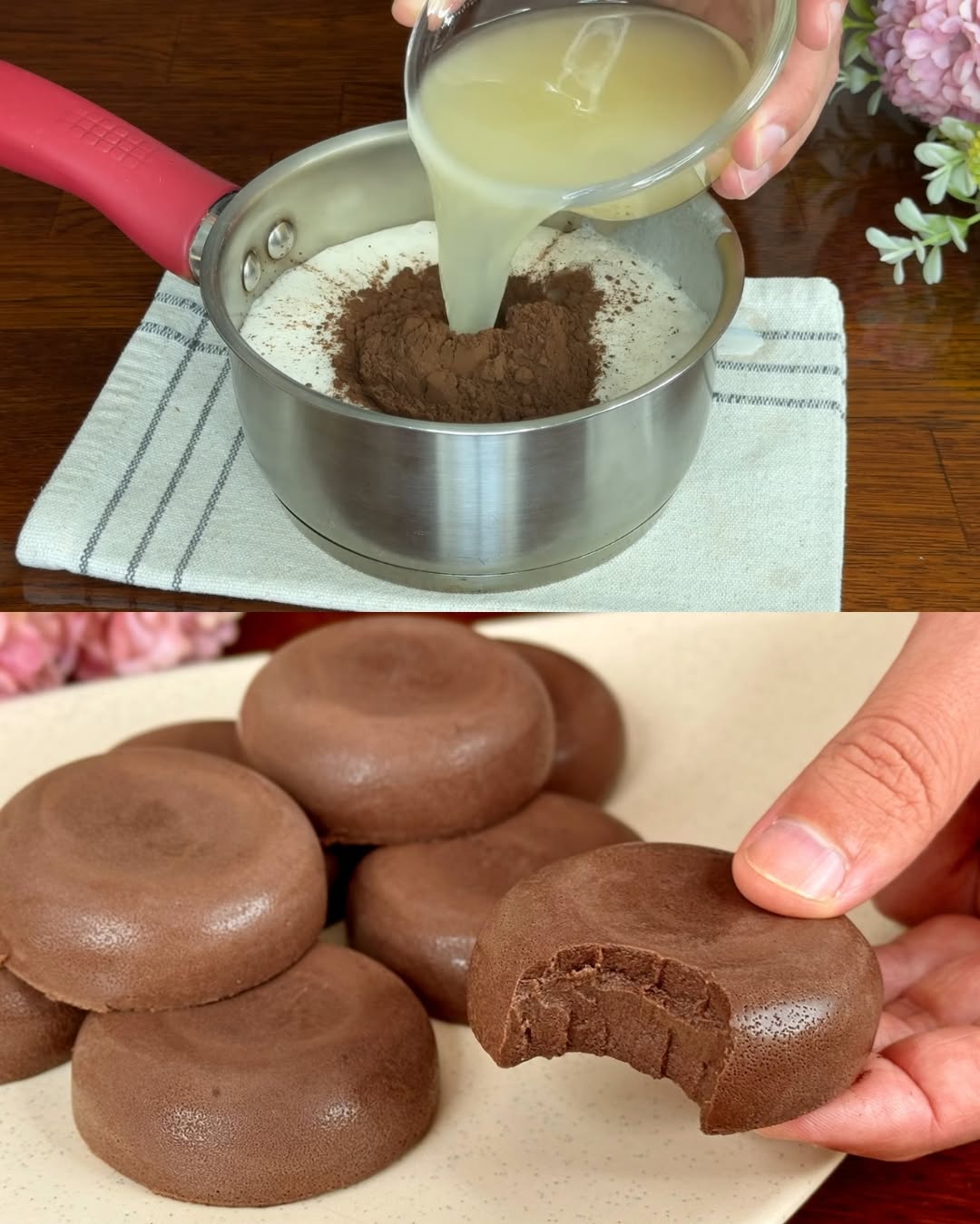 Čokoládový želé recept s mlékem a kokosem
