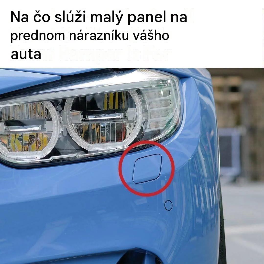 Na čo slúži malý panel na prednom nárazníku vášho auta