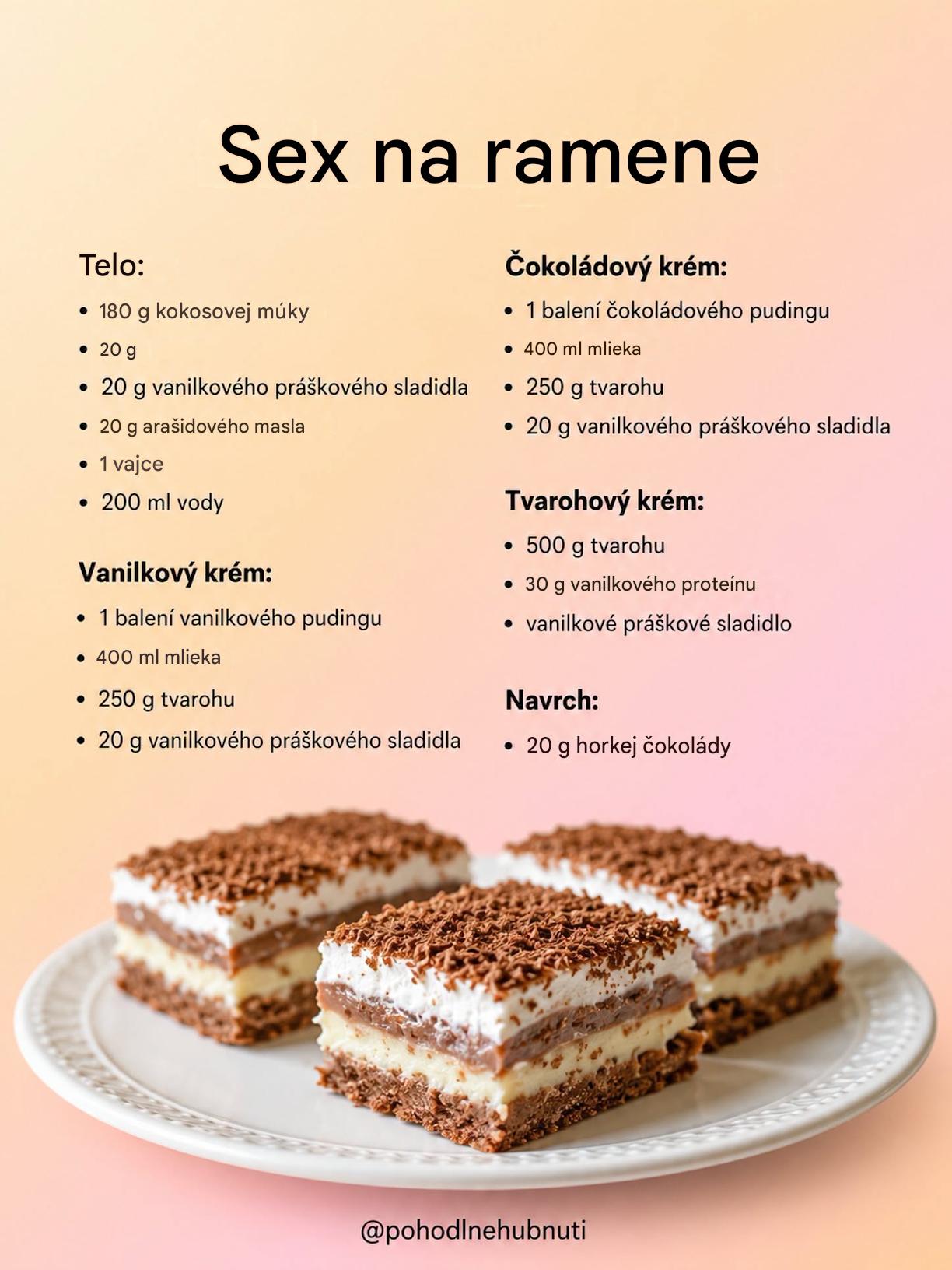 🍫 Seks na plechu – krémový fitness dezert s iba 82 kcal na porciu