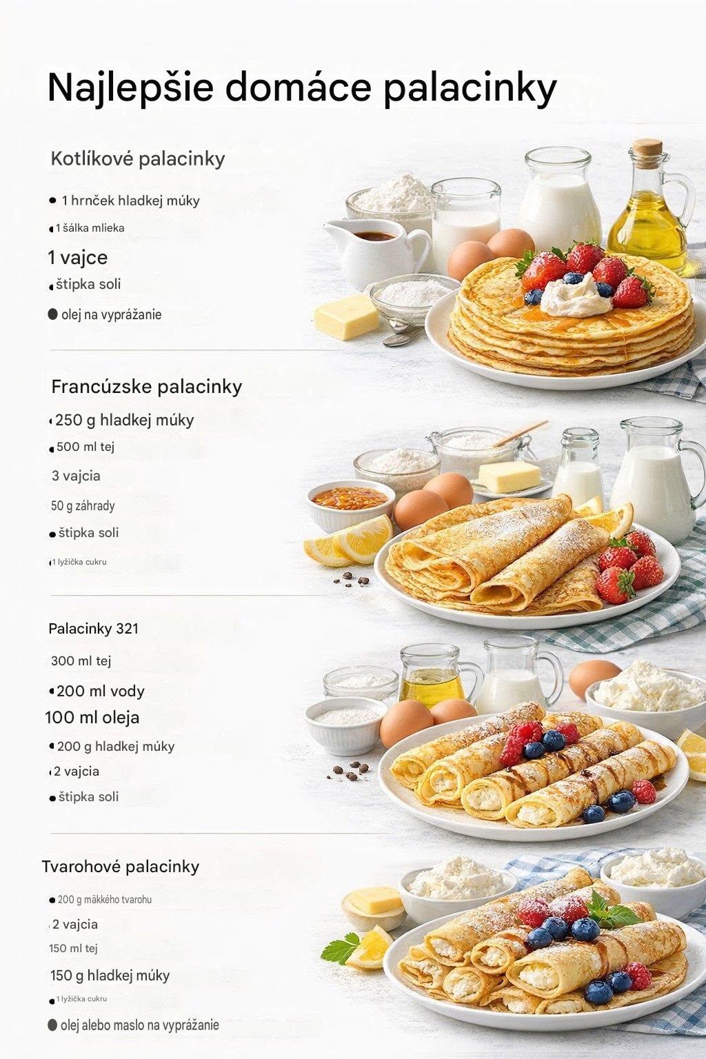 4 recepty na tie najlepšie palacinky