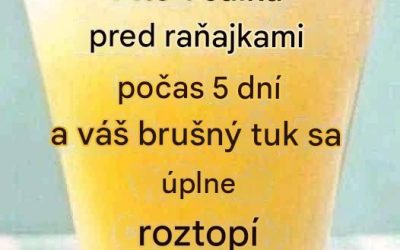 Ranný detoxikačný nápoj pre plochejšie bruško