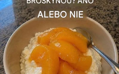 🍑Miska s tvarohom a broskyňou